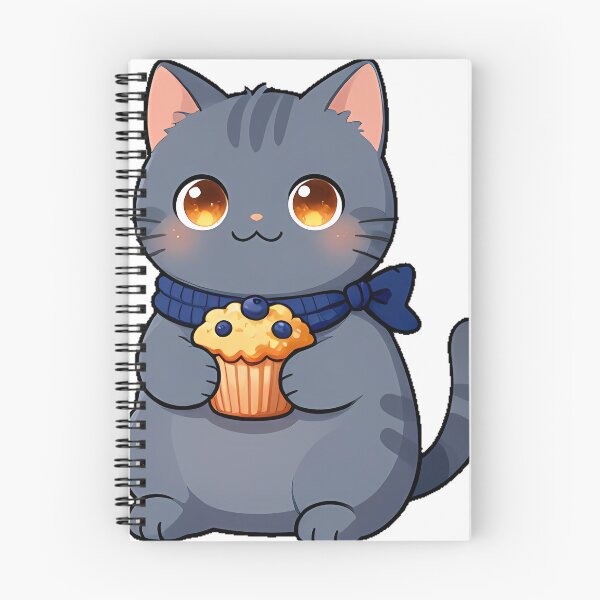 Item preview, Cute Chartreux Cat with Blueberry Muffin Icon designed and sold by pumsquare.
