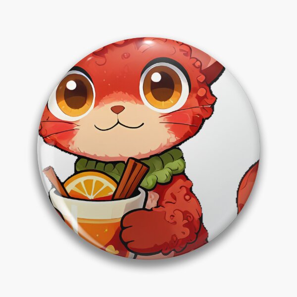 Item preview, Cute Devon Rex Cat with Spiced Apple Cider Icon designed and sold by pumsquare.