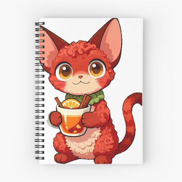 Item preview, Cute Devon Rex Cat with Spiced Apple Cider Icon designed and sold by pumsquare.