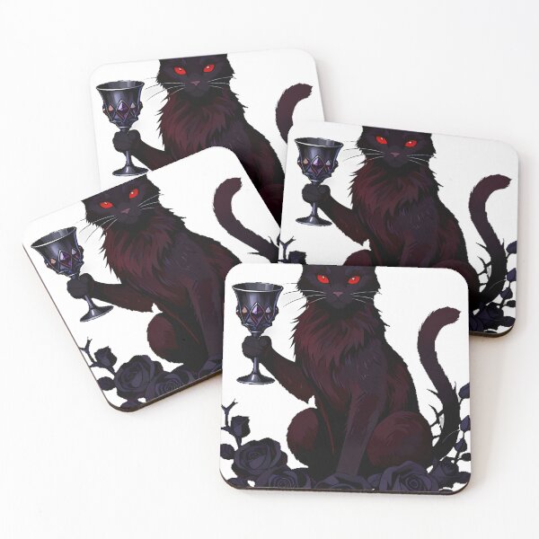 Item preview, Gothic Garnet Cat Poison Chalice designed and sold by IllumeInk.