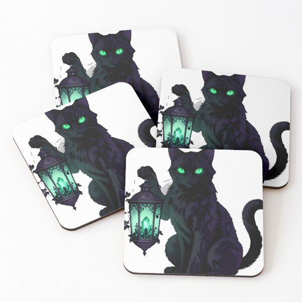 Item preview, Gothic Emerald Cat Necromancy Lantern designed and sold by IllumeInk.