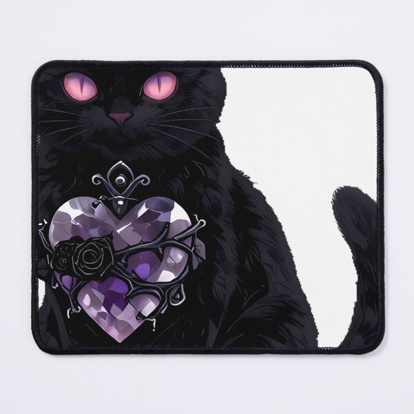 Item preview, Gothic Rose Quartz Cat Gothic Heart Relic designed and sold by IllumeInk.