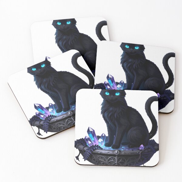 Item preview, Gothic Aquamarine Cat Ghost Water Font designed and sold by IllumeInk.