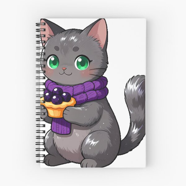 Item preview, Cute Nebelung Cat with Blackberry Tart Icon designed and sold by pumsquare.