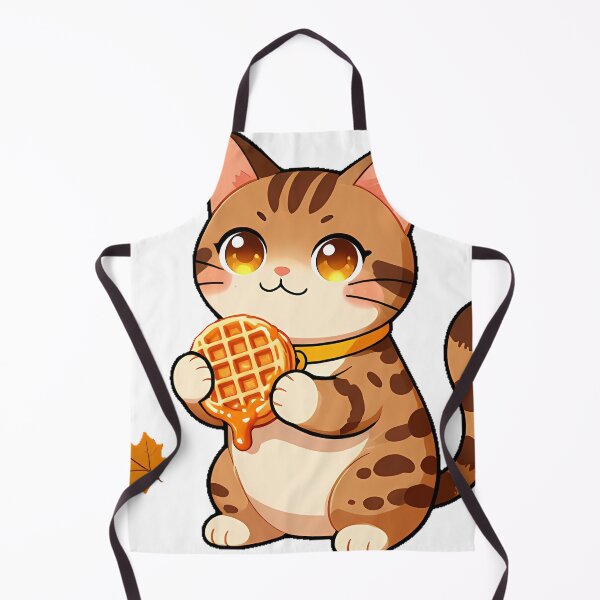 Item preview, Cute Ocicat Cat with Caramel Stroopwafel Icon designed and sold by pumsquare.