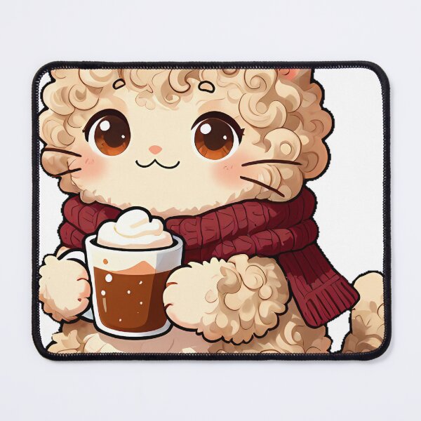 Item preview, Cute Selkirk Rex Cat with Hot Cocoa Icon designed and sold by pumsquare.