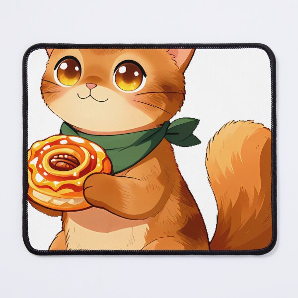 Item preview, Cute Somali Cat with Glazed Pecan Pastry Icon designed and sold by pumsquare.