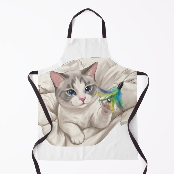 Item preview, Playful Cute Kitten BB Playing With Feather Toy Digital Art designed and sold by PetalsPaws.