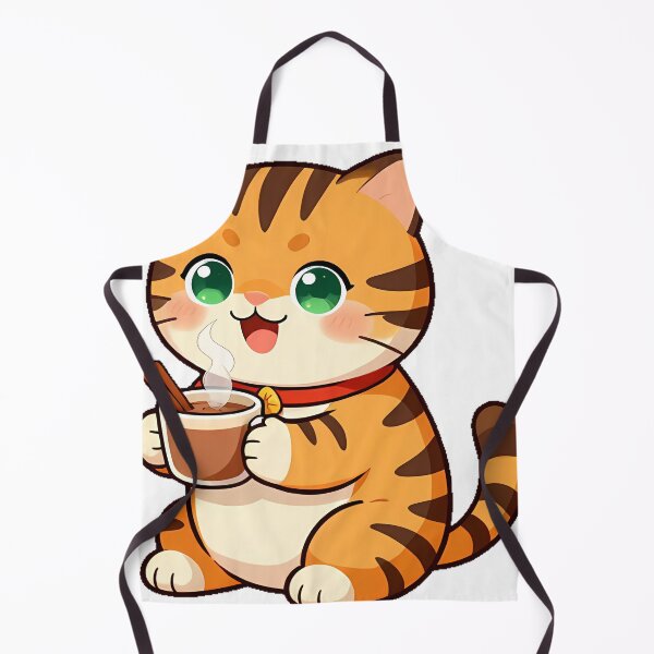 Item preview, Cute Toyger Cat with Spiced Chai Tea Icon designed and sold by pumsquare.