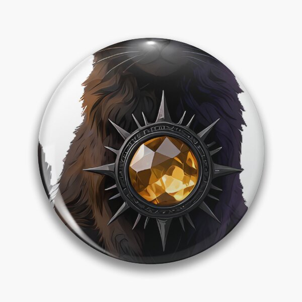 Item preview, Gothic Citrine Cat Solstice Amulet designed and sold by IllumeInk.