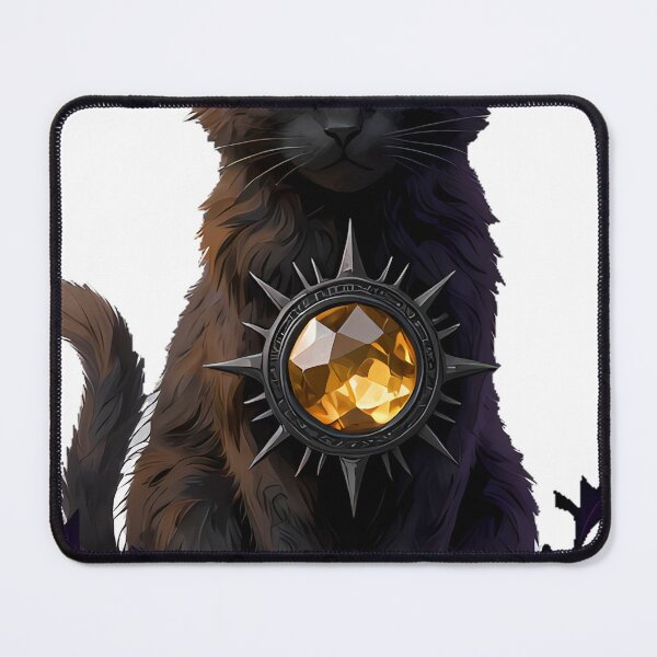 Item preview, Gothic Citrine Cat Solstice Amulet designed and sold by IllumeInk.