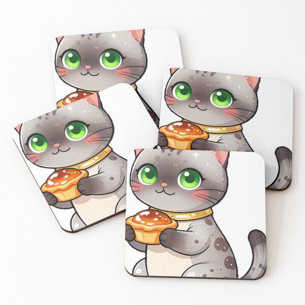 Item preview, Cute Egyptian Mau with Honey Fig Tart Icon designed and sold by pumsquare.