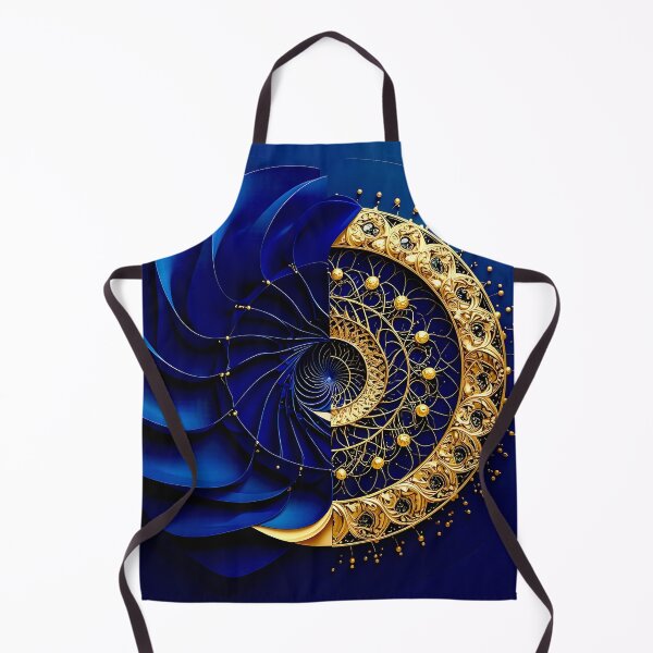 Item preview, Classic Sapphire and Gold Filigree Geometric Vortex designed and sold by Vicky Brago-Mitchell®.