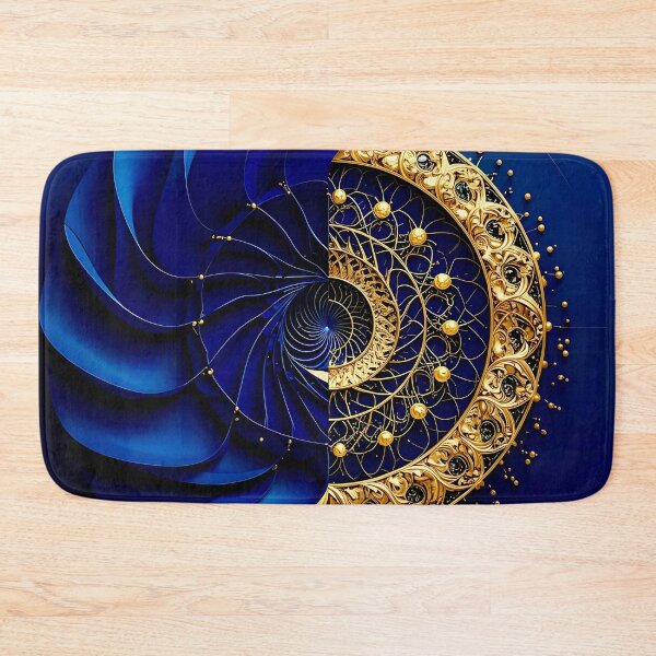 Item preview, Classic Sapphire and Gold Filigree Geometric Vortex designed and sold by Vicky Brago-Mitchell®.