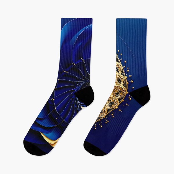 Item preview, Classic Sapphire and Gold Filigree Geometric Vortex designed and sold by Vicky Brago-Mitchell®.