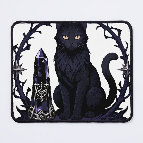 Item preview, Gothic Black Onyx Cat Tarot Altar designed and sold by IllumeInk.