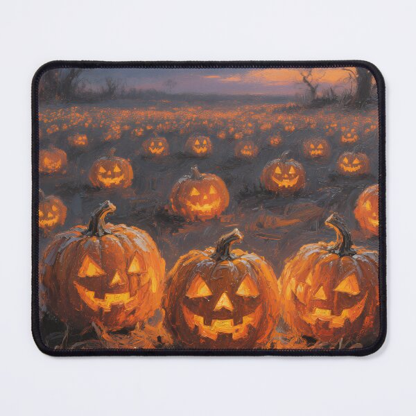 Item preview, Haunted Pumpkin Field Halloween Jack O Lantern Art designed and sold by cr6zym1nd.