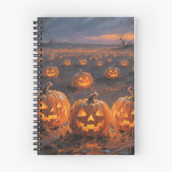 Item preview, Haunted Pumpkin Field Halloween Jack O Lantern Art designed and sold by cr6zym1nd.