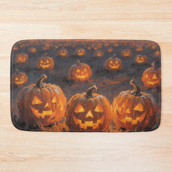 Item preview, Haunted Pumpkin Field Halloween Jack O Lantern Art designed and sold by cr6zym1nd.