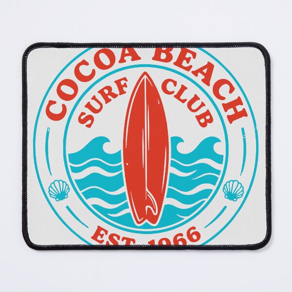 Item preview, Cocoa Beach Surf Club Est. 1966 Teal Wave Badge designed and sold by NUSA NIPA.