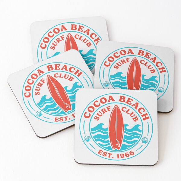 Item preview, Cocoa Beach Surf Club Est. 1966 Teal Wave Badge designed and sold by NUSA NIPA.