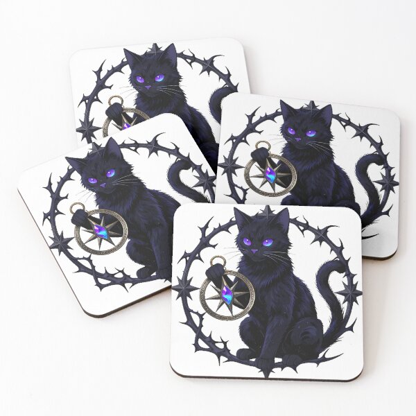 Item preview, Gothic Iolite Cat Twilight Compass Relic designed and sold by IllumeInk.