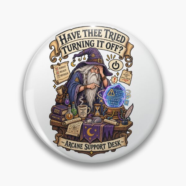 Item preview, Arcane Support Desk Wizard Tech Humor designed and sold by Trendy-Artistry.