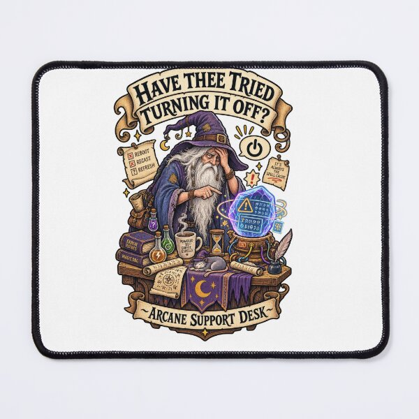 Item preview, Arcane Support Desk Wizard Tech Humor designed and sold by Trendy-Artistry.