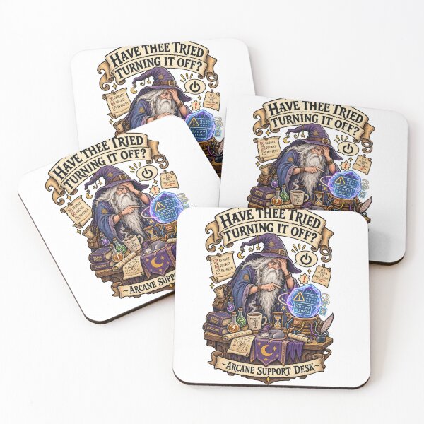 Item preview, Arcane Support Desk Wizard Tech Humor designed and sold by Trendy-Artistry.
