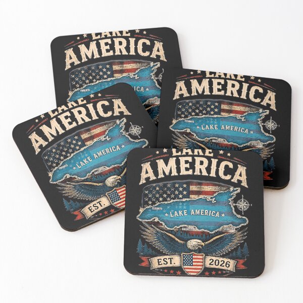 Item preview, Lake America Bald Eagle Patriotic Vintage Design designed and sold by LouisaOReilly.