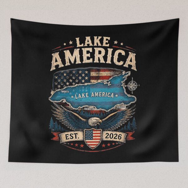 Item preview, Lake America Bald Eagle Patriotic Vintage Design designed and sold by LouisaOReilly.