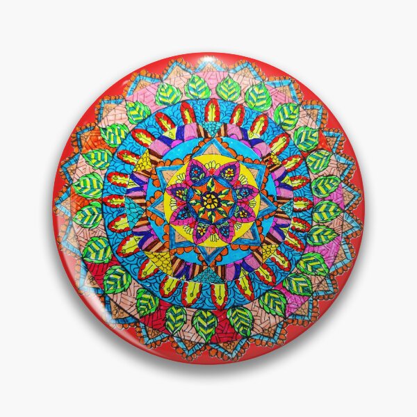 Item preview, Radiant Rainbow Nature Mandala | Colorful Floral & Leaf Sacred Geometry Art | Boho Meditation Illustration designed and sold by Selena.m.studio.