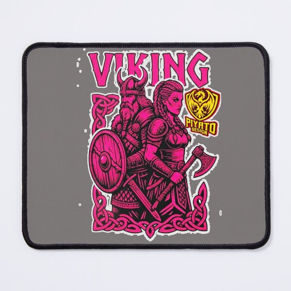Item preview, VIKING PINK SNOW Warrior Art – Norse Winter Aesthetic Tee by PIYATO designed and sold by PIYATO941DESIGN.