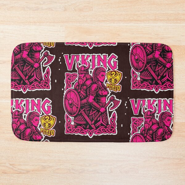 Item preview, VIKING PINK SNOW Warrior Art – Norse Winter Aesthetic Tee by PIYATO designed and sold by PIYATO941DESIGN.