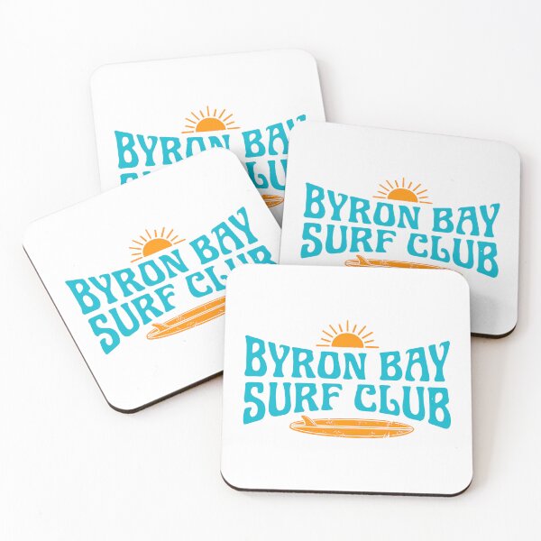 Item preview, Byron Bay Surf Club Teal Sunrise Typography designed and sold by NUSA NIPA.