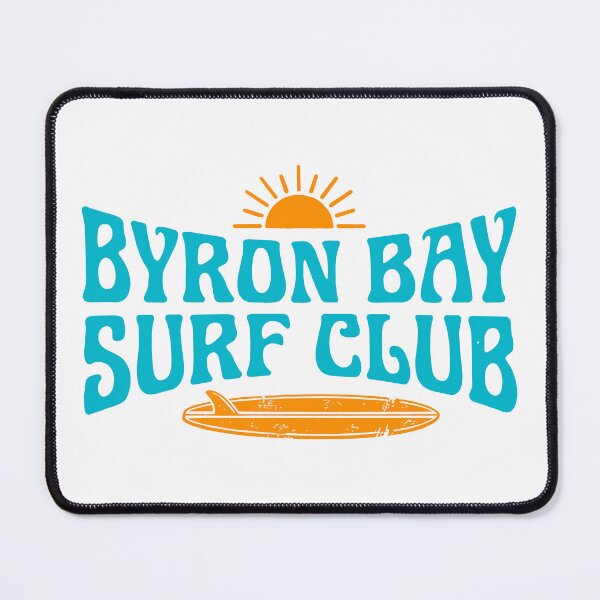 Item preview, Byron Bay Surf Club Teal Sunrise Typography designed and sold by NUSA NIPA.