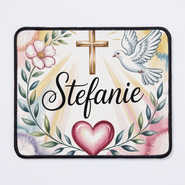 Item preview, Stefanie Christian Cross Dove Floral Faith Art designed and sold by NorcrossPENCIL.