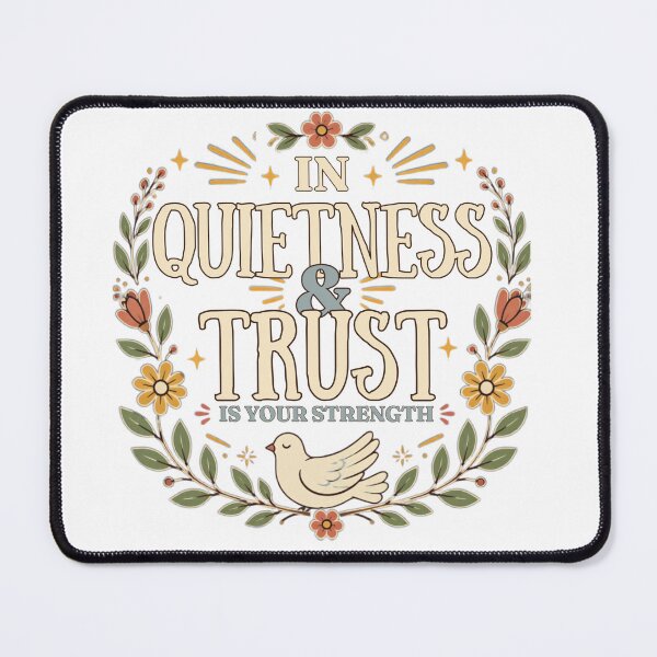 Item preview, In Quietness and Trust Isaiah 30:15 Christian Folk Art designed and sold by MerchVersum.