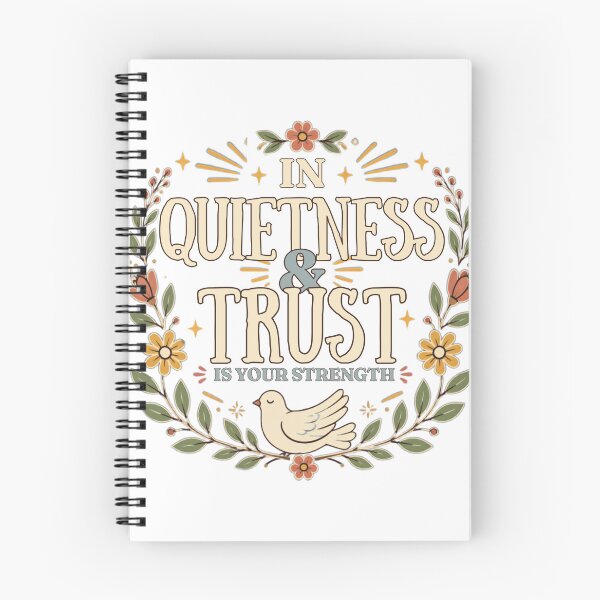 Item preview, In Quietness and Trust Isaiah 30:15 Christian Folk Art designed and sold by MerchVersum.
