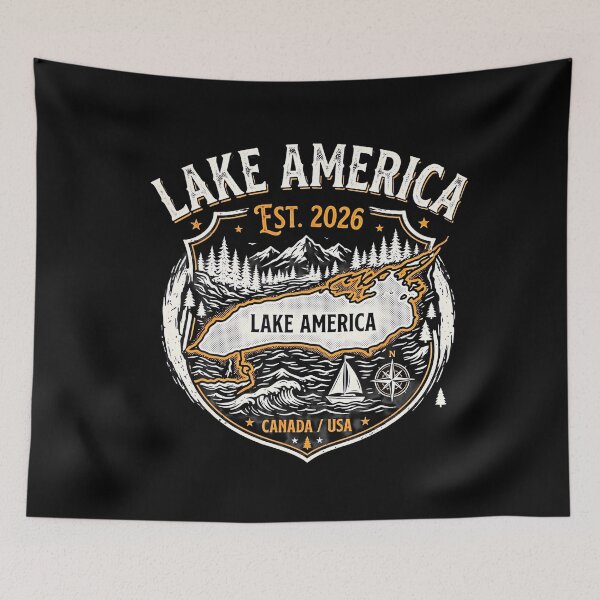 Item preview, Lake America Ontario USA Canada Funny Graphic Design designed and sold by HayleePacoch.