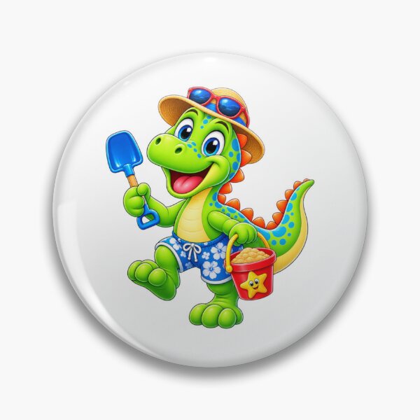Item preview, dinosaur T-Rex sea side with bucket and spade designed and sold by JamesDunican.