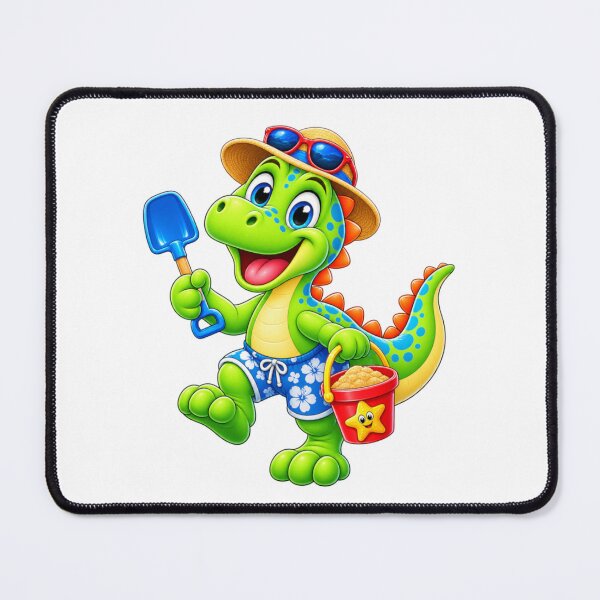 Item preview, dinosaur T-Rex sea side with bucket and spade designed and sold by JamesDunican.