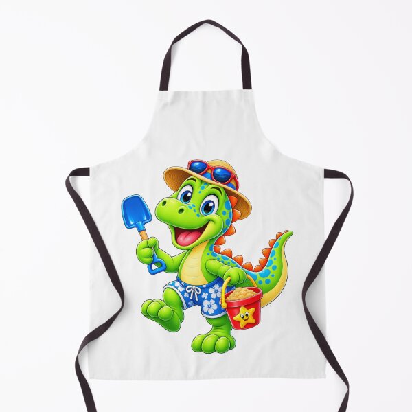 Item preview, dinosaur T-Rex sea side with bucket and spade designed and sold by JamesDunican.
