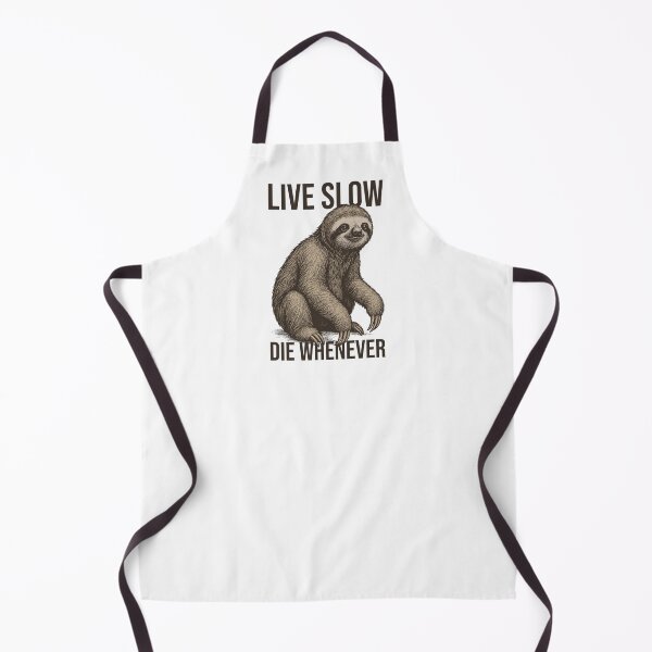 Item preview, Live Slow, Die Whenever – Funny Sloth Dark Humor Design designed and sold by xndrlab.