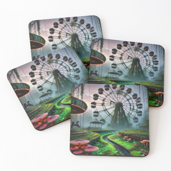 Item preview, Overgrown Ferris Wheel Dreamscape designed and sold by AlphaPODMonkey.
