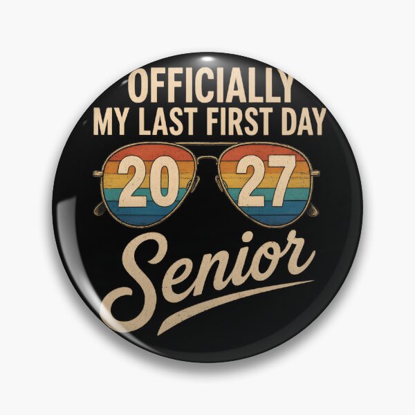 Item preview, Officially My Last First Day Senior 2027 Graduation Retro Sunglasses designed and sold by Zizo-DR44.