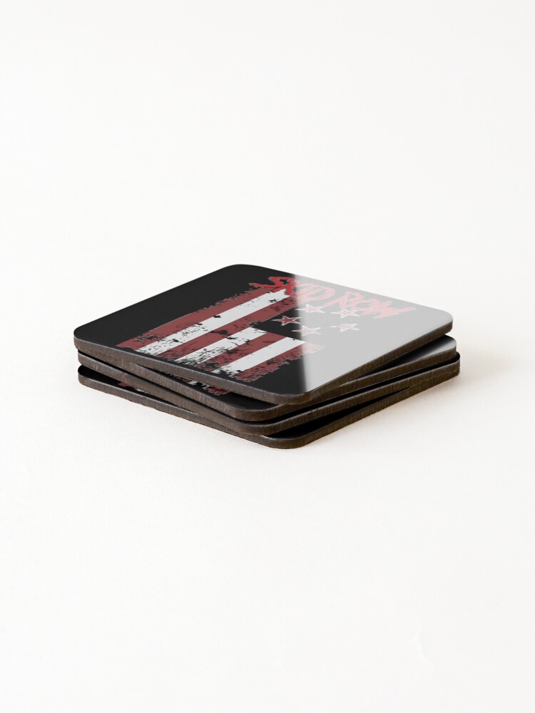 Thumbnail 4 of 5, Coasters (Set of 4), Flag Pattern With Stars designed and sold by GeodeCreative.