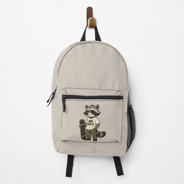 Item preview, Cool Skater Raccoon - No Rules Skateboarding Mascot designed and sold by MascotFoundry.