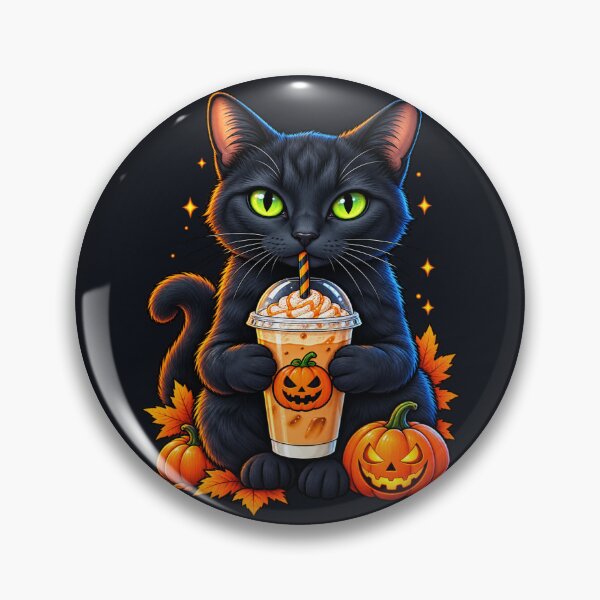 Item preview, Spooky Black Cat Pumpkin Spice Halloween Vibes designed and sold by Hari Arts.