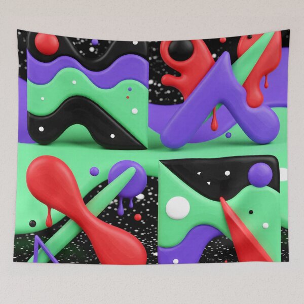 Item preview, dripping dimensions C colorful geometric abstract design designed and sold by SmashingDeals.